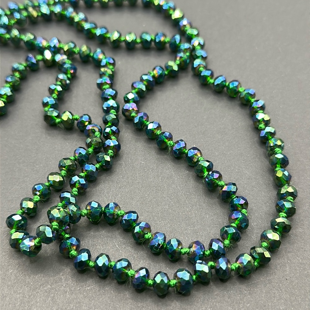 60″ Endless Crystal Bead Necklace